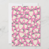 Witte Aardbei Pineberry CUSTOM Vrijgezellenfeest Kaart (Achterkant)