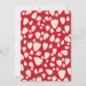 Witte Aardbei Pineberry CUSTOM Vrijgezellenfeest Kaart (Achterkant)