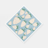 Witte Aardbei Pineberry CUSTOM Vrijgezellenfeest Servet (Hoek)