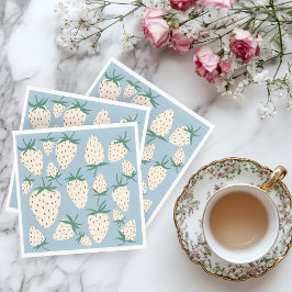 Witte Aardbei Pineberry CUSTOM Vrijgezellenfeest Servet