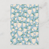 Witte Aardbei Pineberry VRIJGEZELLENFEEST QR code Informatiekaartje (Achterkant)