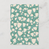 Witte Aardbei Pineberry VRIJGEZELLENFEEST QR code Informatiekaartje (Achterkant)