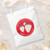 Witte Aardbei Schattige Pineberry BABY SHOWER Cust Bedankzakje (Geknipt)