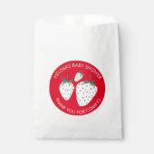 Witte Aardbei Schattige Pineberry BABY SHOWER Cust Bedankzakje (Voorkant)