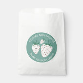 Witte Aardbei Schattige Pineberry BABY SHOWER Cust Bedankzakje (Voorkant)