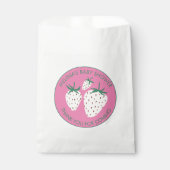 Witte Aardbei Schattige Pineberry BABY SHOWER Cust Bedankzakje (Voorkant)