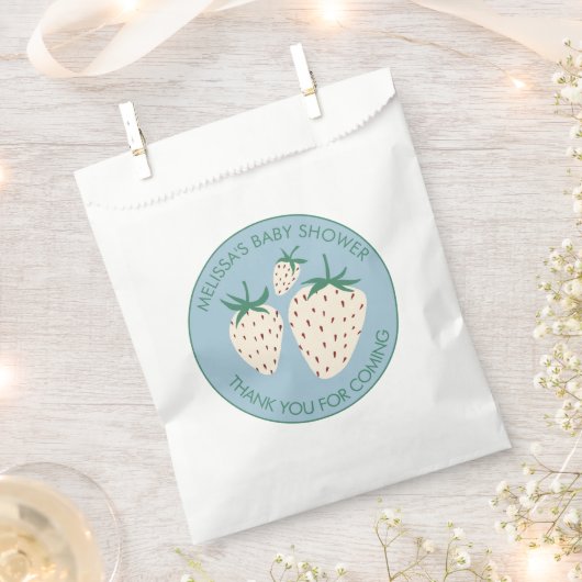 Witte Aardbei Schattige Pineberry BABY SHOWER Cust Bedankzakje (Geknipt)