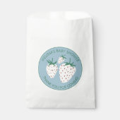 Witte Aardbei Schattige Pineberry BABY SHOWER Cust Bedankzakje (Voorkant)