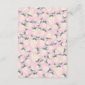 Witte Aardbei Schattige Pineberry BABY SHOWER QRco Informatiekaartje (Achterkant)