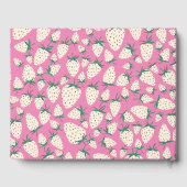 Witte Aardbei Schattige Pineberry CUSTOM BABY SHOW Gastenboek (Achterkant)