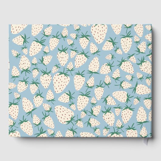 Witte Aardbei Schattige Pineberry CUSTOM BABY SHOW Gastenboek (Achterkant)