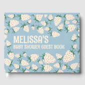 Witte Aardbei Schattige Pineberry CUSTOM BABY SHOW Gastenboek (Voorkant)