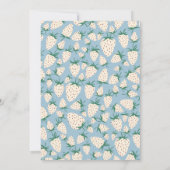 Witte Aardbei Schattige Pineberry CUSTOM BABY SHOW Kaart (Achterkant)