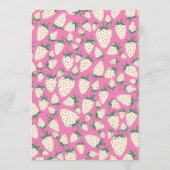 Witte Aardbei Schattigee Pineberry HAND GETEKEND C Menu (Achterkant)