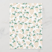 Witte Aardbei Schattigee Pineberry HAND GETEKEND C Menu (Achterkant)