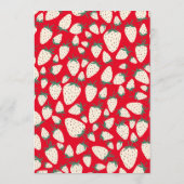 Witte Aardbei Schattigee Pineberry HAND GETEKEND C Menu (Achterkant)