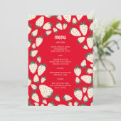 Witte Aardbei Schattigee Pineberry HAND GETEKEND C Menu (Staand voorkant)