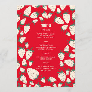 Witte Aardbei Schattigee Pineberry HAND GETEKEND C Menu