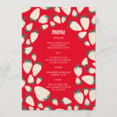 Witte Aardbei Schattigee Pineberry HAND GETEKEND C Menu (Voorkant)