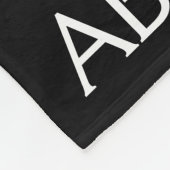 Witte ABIGAIL naam op zwart Fleece Deken (Hoek)