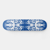 Witte Abstract Gebroken Hart Tribal Design Persoonlijk Skateboard (Horizontaal)