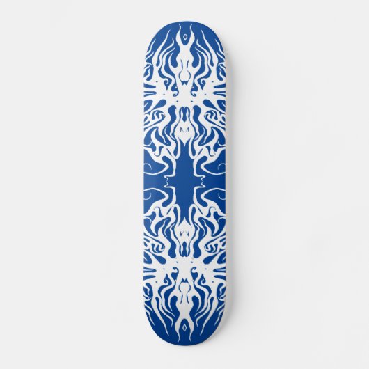 Witte Abstract Gebroken Hart Tribal Design Persoonlijk Skateboard (Voorkant)