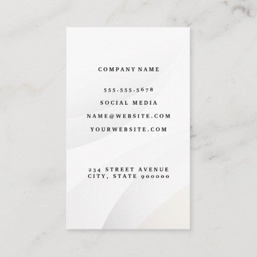 Witte Abstracte achtergrond Visitekaartje (Achterkant)