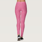Witte abstracte doodles op roze achtergrond leggings (Achterkant)