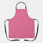 Witte abstracte doodles op roze achtergrond schort (Voorkant)