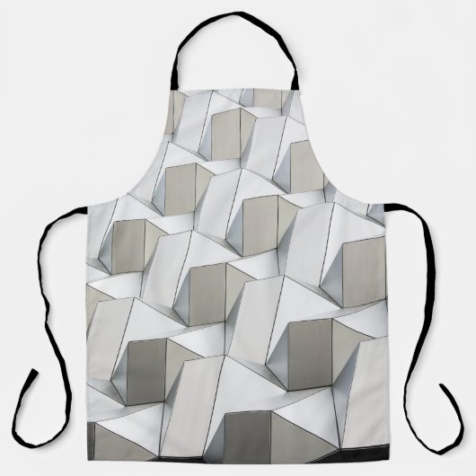 Witte abstracte geometrische illustratie schort (Voorkant)