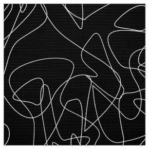 Witte abstracte krabbels op een donkere zwarte ach stof