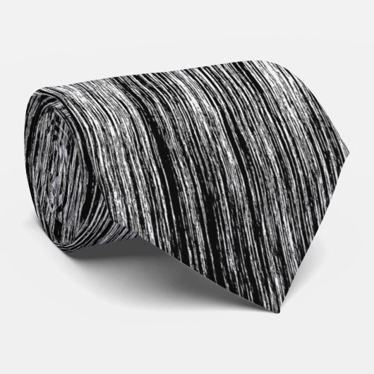 Witte abstracte lijnen stropdas (Opgerold)