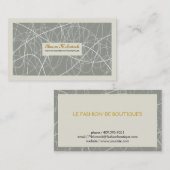 Witte Abstracte lijnen Visitekaartje (Voorkant / Achterkant)