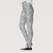 Witte abstracte op grijze leggings (Links)