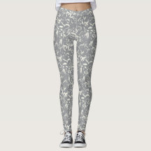 Witte abstracte op grijze leggings