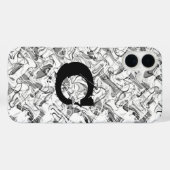 Witte Abstracte Rook Grunge Boys Phone Case (Achterkant (horizontaal))