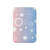 Witte Abstracte sterren & zachte roze & blauwe ach Badmat (Voorkant Verticaal)