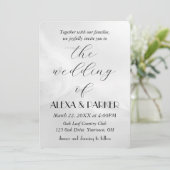 Witte Abstracte Trouwontwerp  Kaart (Staand voorkant)