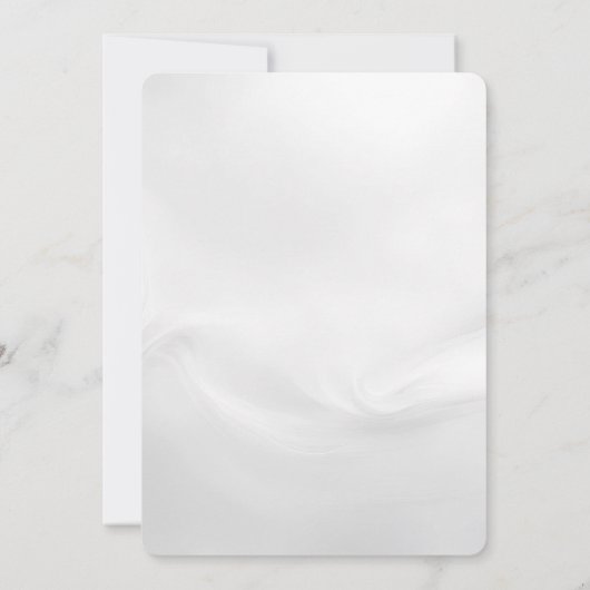 Witte Abstracte Trouwontwerp  Kaart (Achterkant)