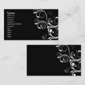 Witte Abstracte Vintage Visitekaartje (Voorkant / Achterkant)
