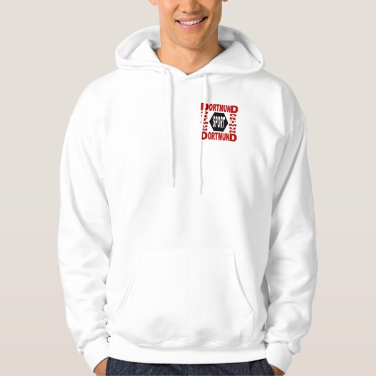 WITTE ACAPUCHE DESIGN DORTMUND DUITSLAND HOODIE (Voorkant)