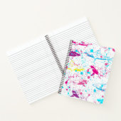 Witte achtergrond abstracte haaien notitieboek (Binnen)
