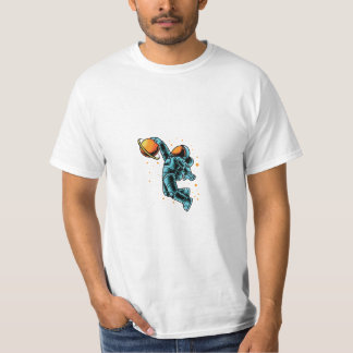 Witte achtergrond astronaut t-shirt