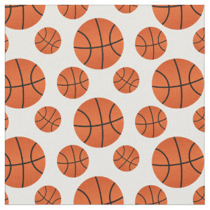 Witte achtergrond Basketbalpatroon Stof