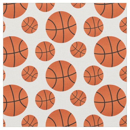 Witte achtergrond Basketbalpatroon Stof (Close Up)