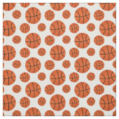 Witte achtergrond Basketbalpatroon Stof (Swatch)