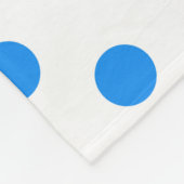 Witte achtergrond Blauwe stippen Fleece Deken (Hoek)