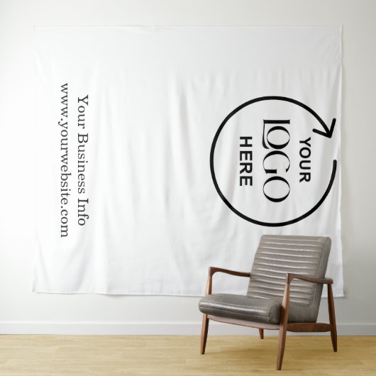 Witte achtergrond – Custom Business Logo Design Wandkleed (In Situ (horizontaal))