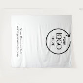 Witte achtergrond – Custom Business Logo Design Wandkleed (Voorkant (horizontaal))