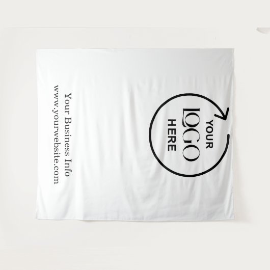 Witte achtergrond – Custom Business Logo Design Wandkleed (Voorkant (horizontaal))